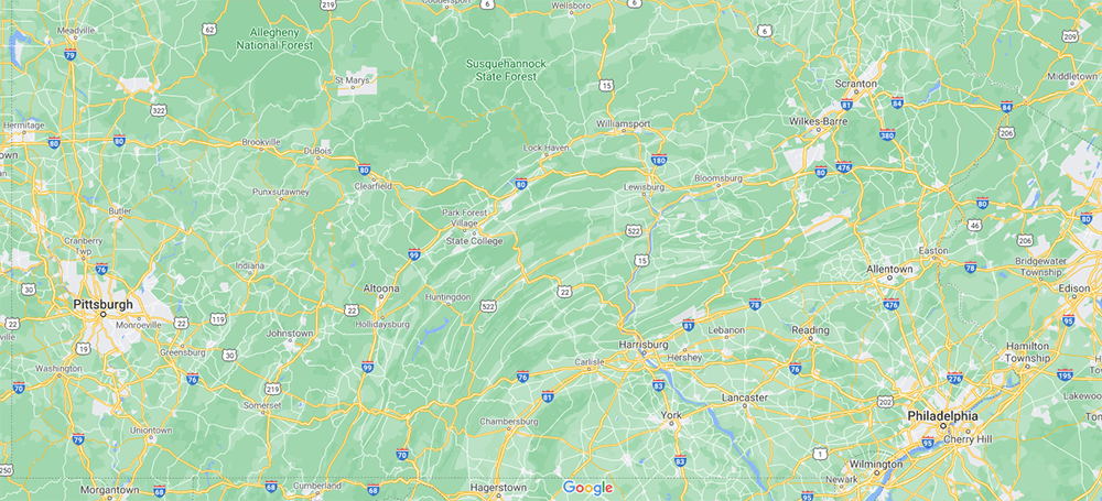 Map of Pennsylvania